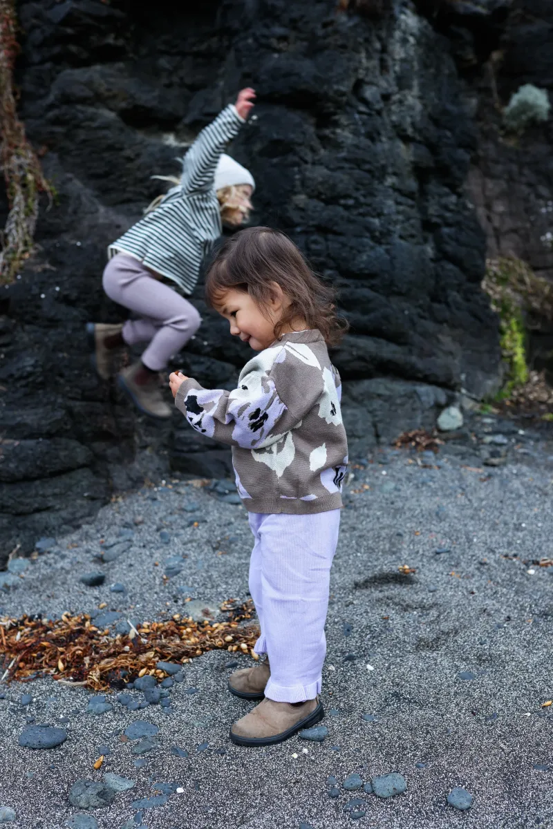Organic Frill Pants - Lilac