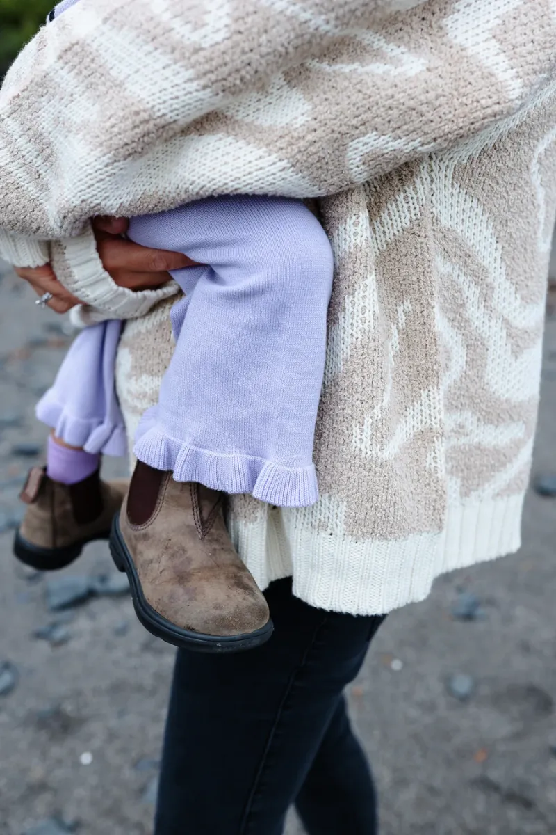 Organic Frill Pants - Lilac