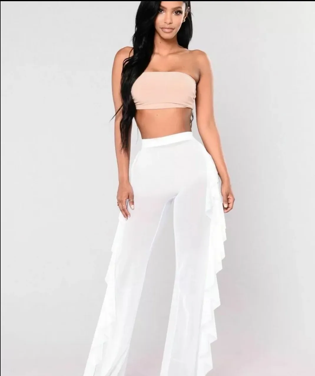 Pants de Playa Transparente en Mesh Engomado