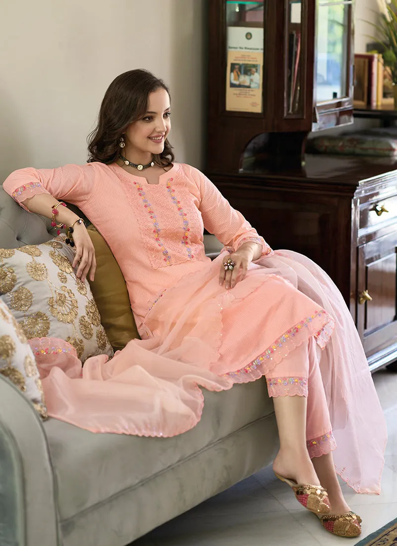 Pink Multi Embroidery Traditional Salwar Kameez
