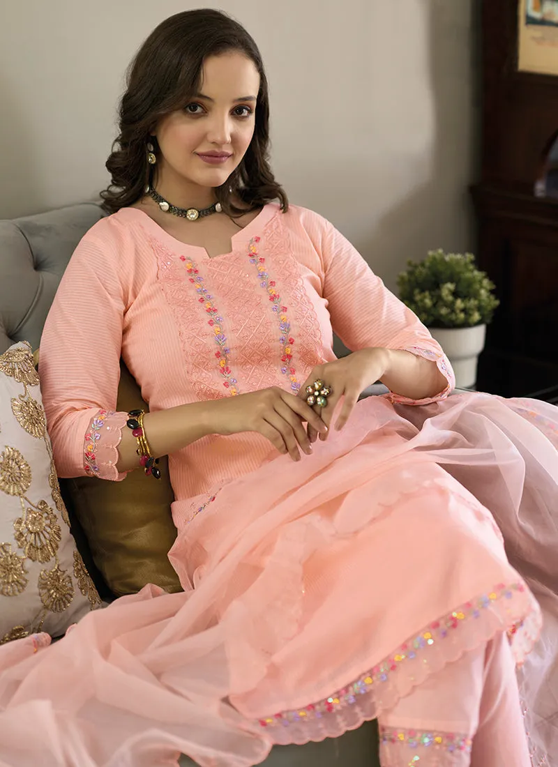 Pink Multi Embroidery Traditional Salwar Kameez