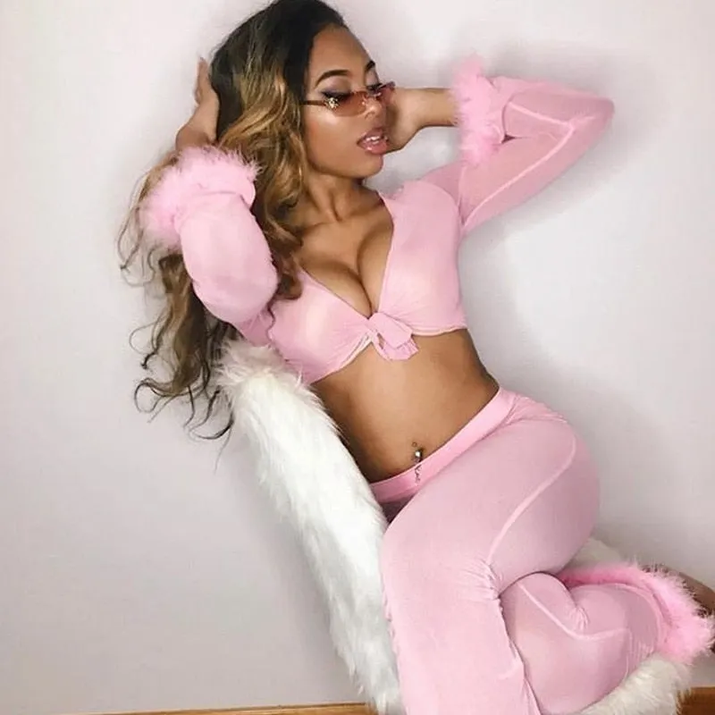 Playmate Boa Pants