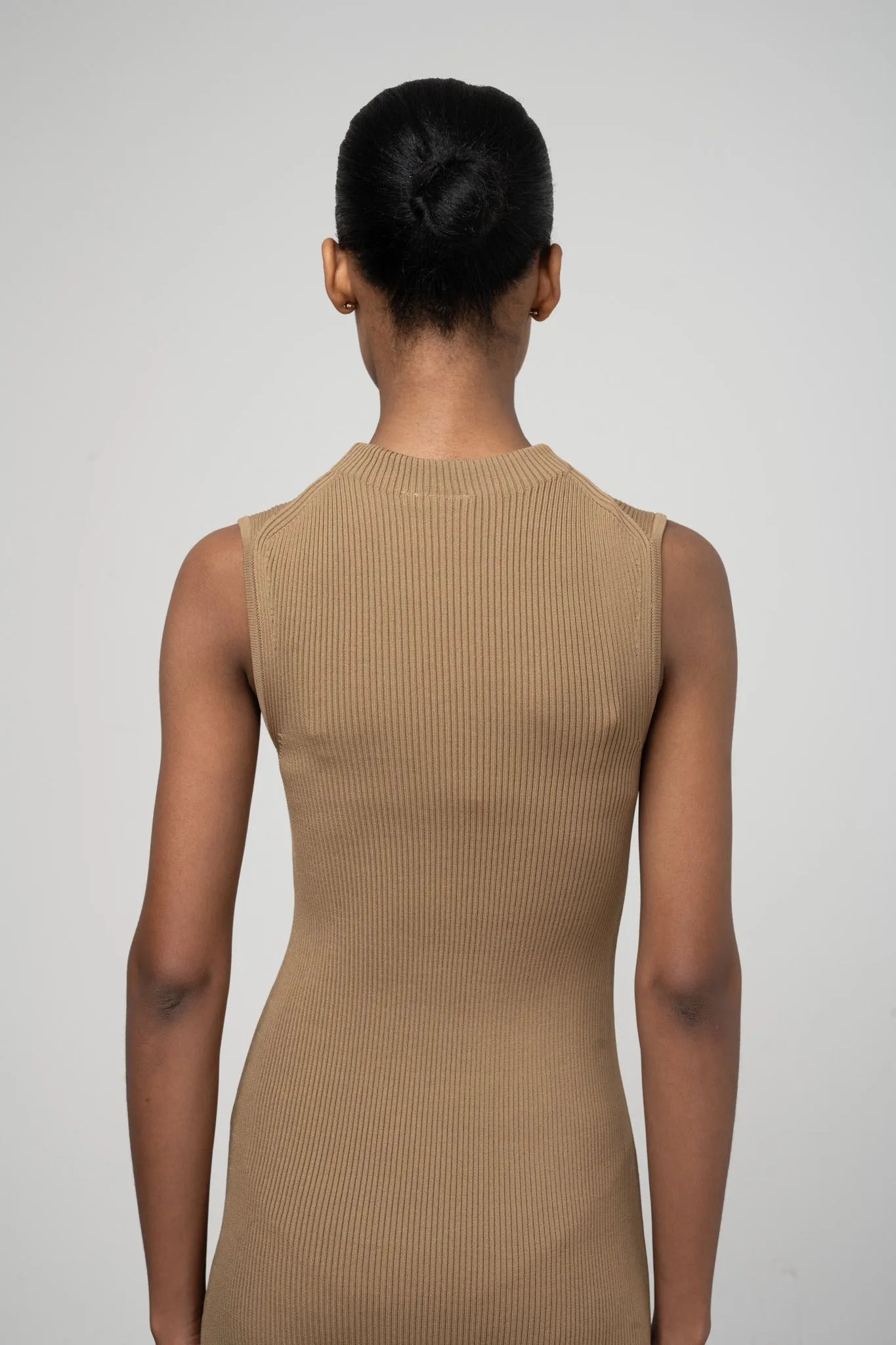 Polo Women Dafne Mock Neck Dress Camel
