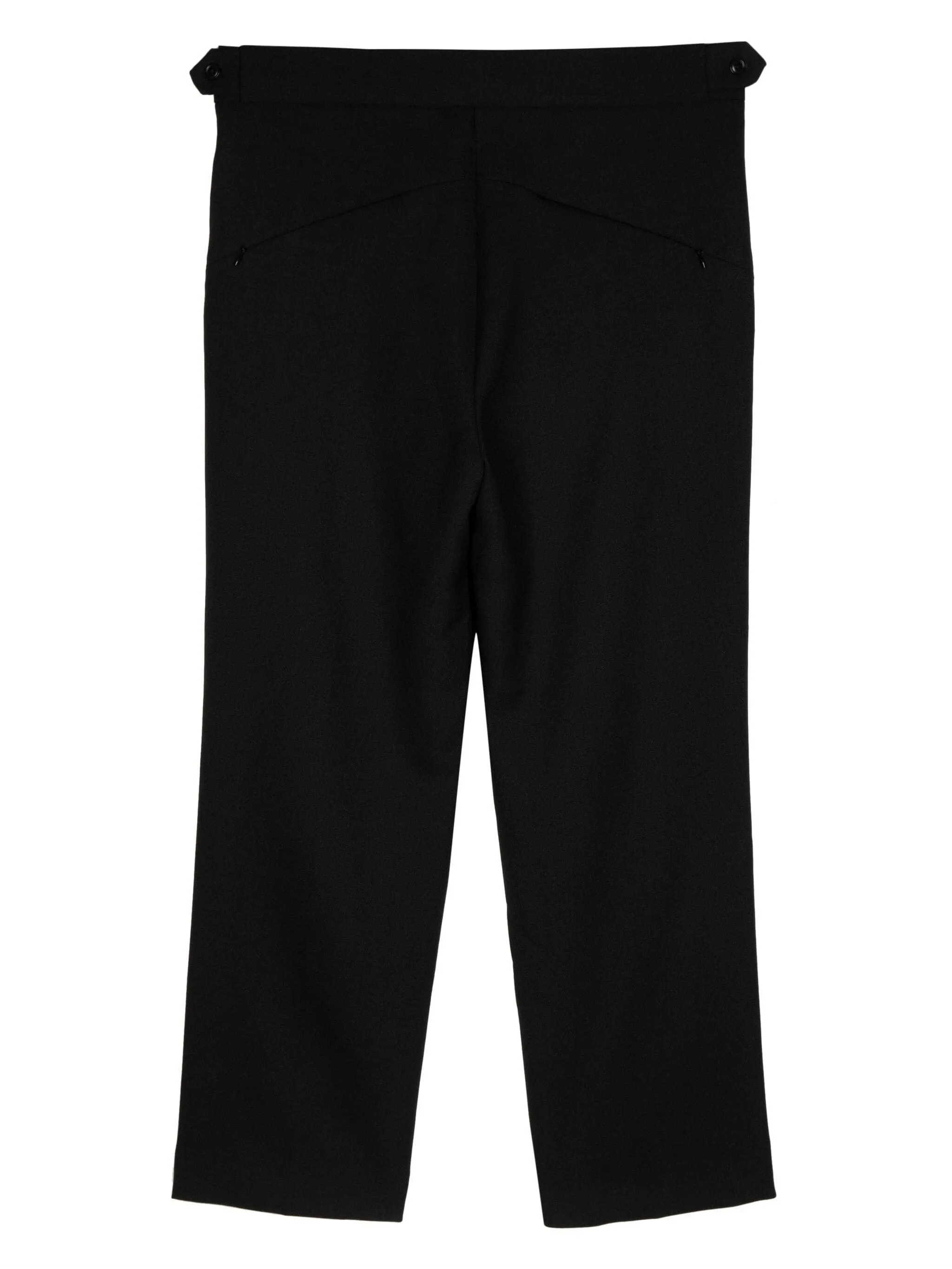 POLY DOBBY LOGO-EMBROIDERED TUCKED SIDE TAB TROUSER
