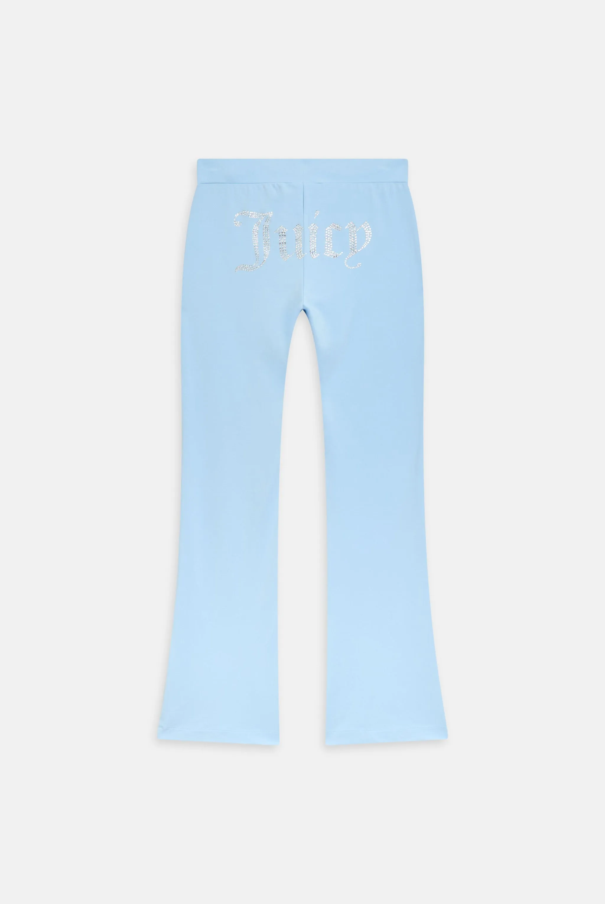 POWDER BLUE LOW RISE LUXURY JERSEY DIAMANTÉ TRACK PANT