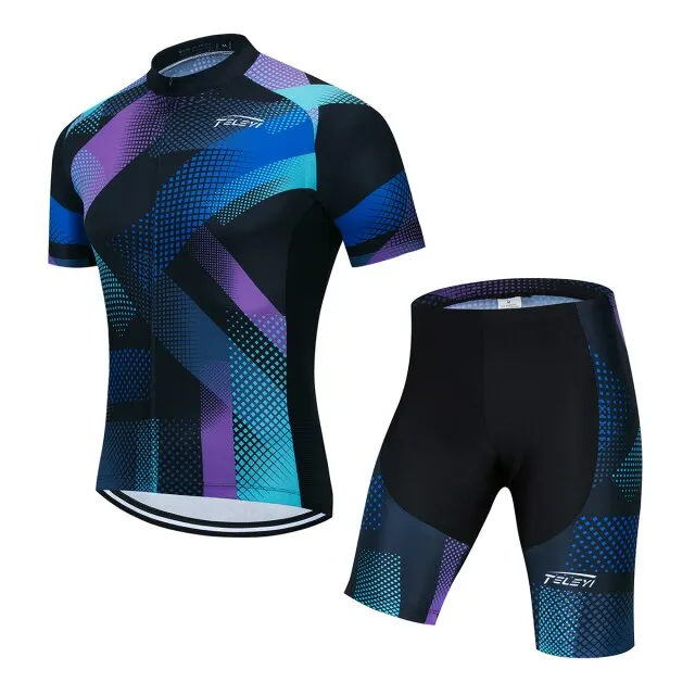 ProTeam Jersey Bike Set Men Cycling Riding Clothes Summer Short Sleeve Uniform Cycling Road Racing Clothes Ropa Ciclismo Maillot