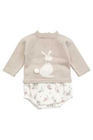 "Hadley" Stone Knit Peter Rabbit Top & Jam Pants