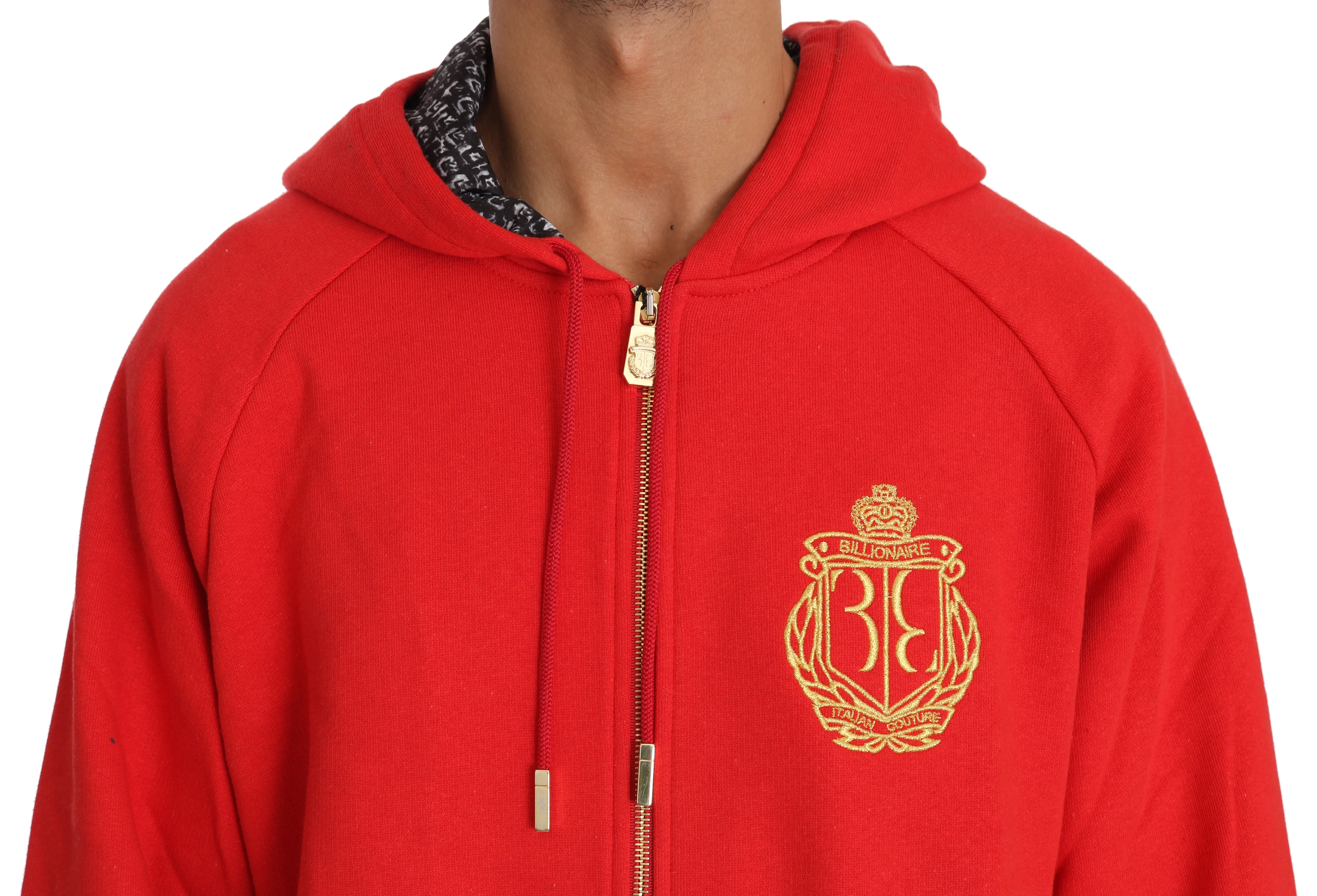 Red Cotton Sweater Pants Tracksuit