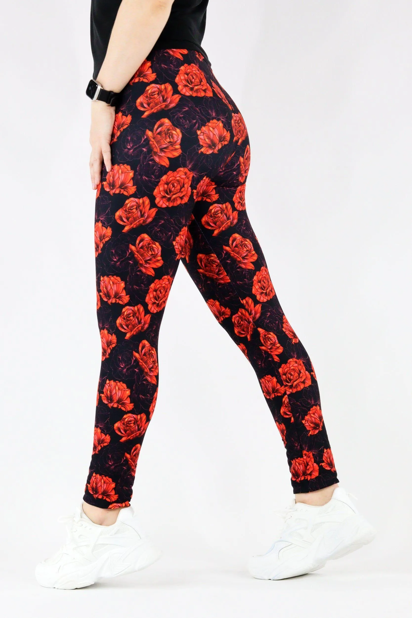 Red Red Rose - Casual - Long Full Leggings