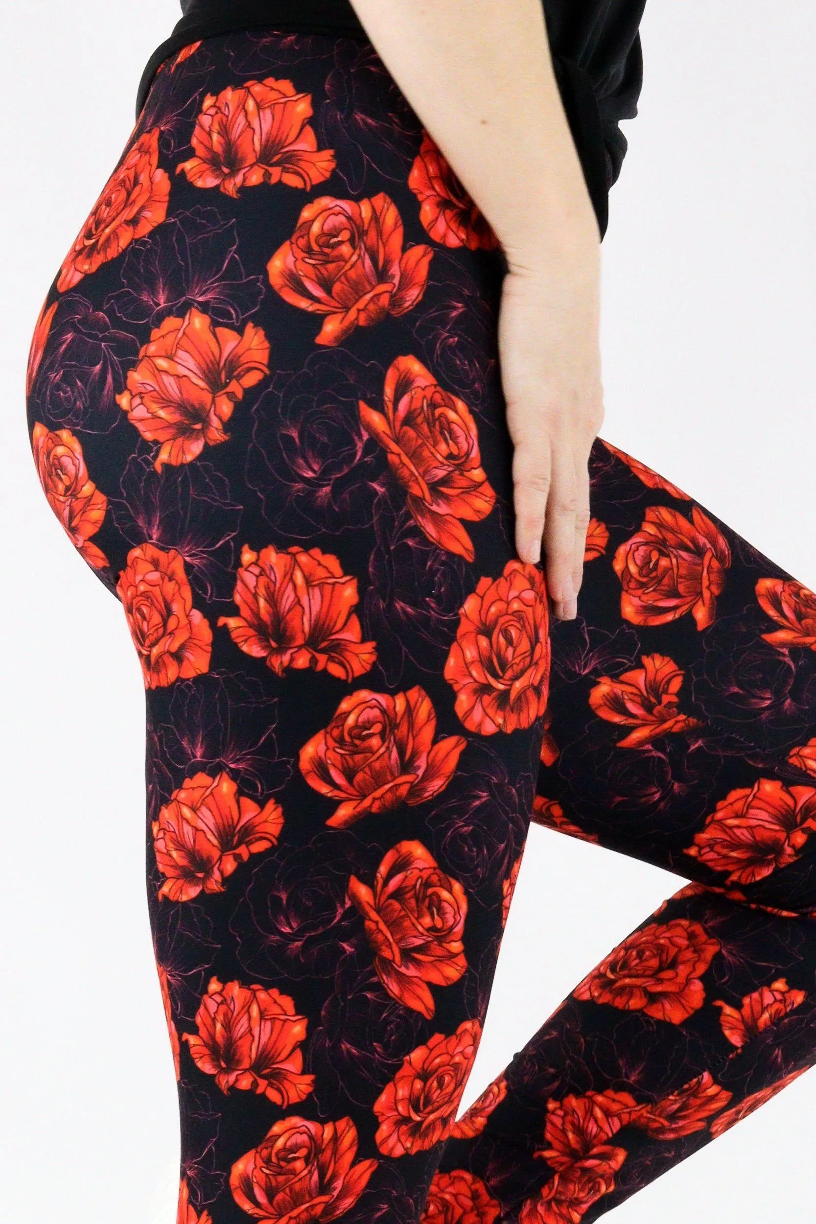 Red Red Rose - Casual - Long Full Leggings