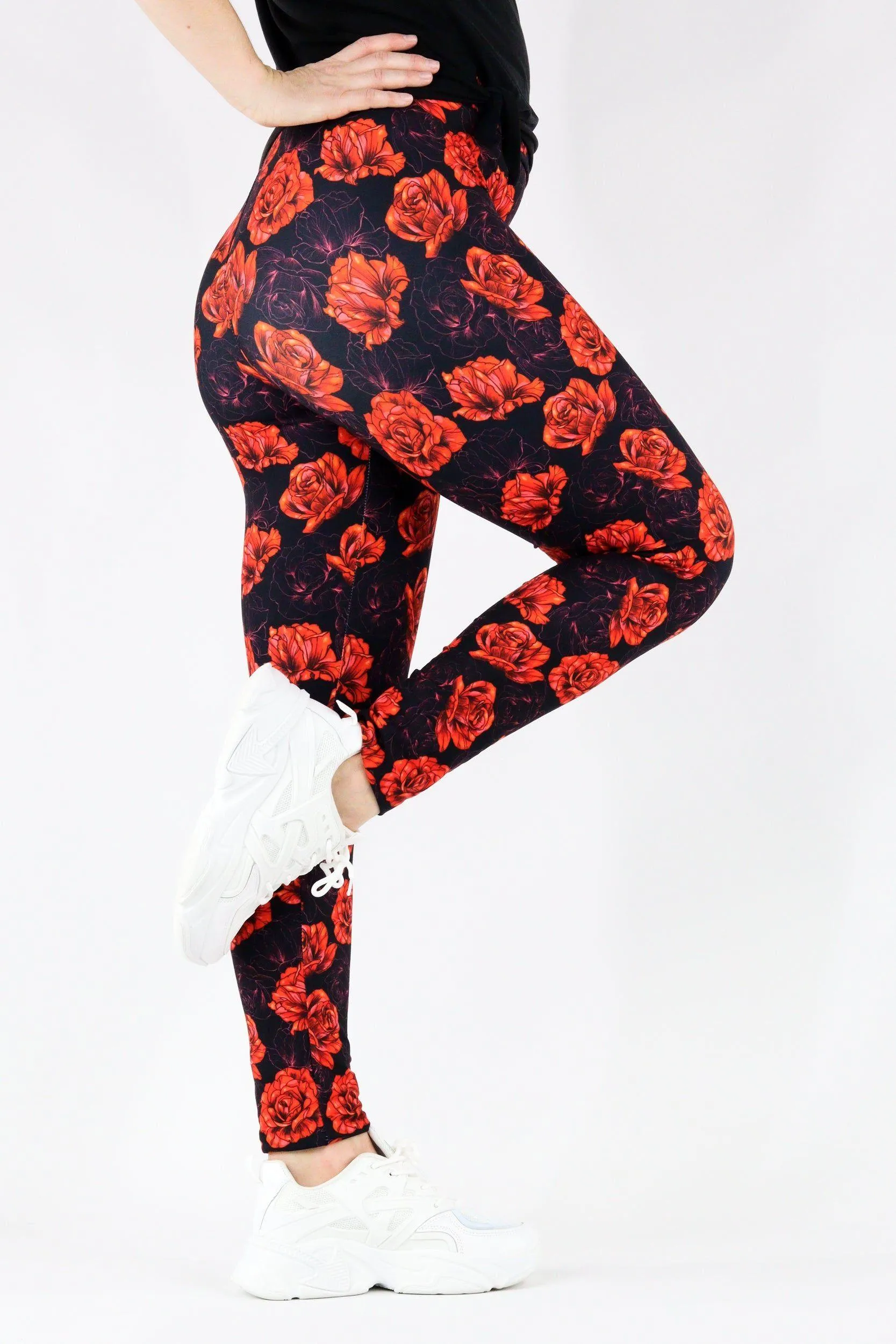 Red Red Rose - Casual - Long Full Leggings