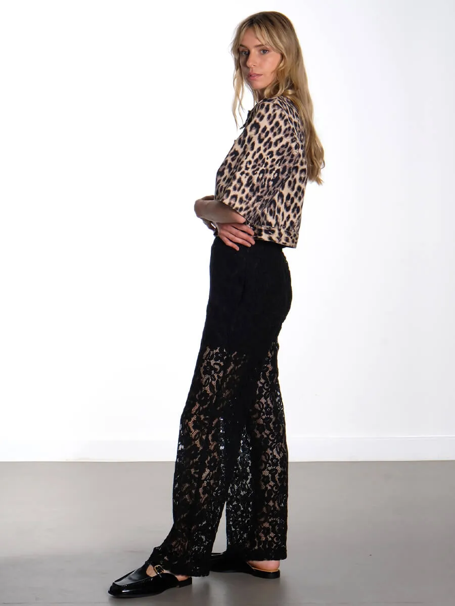 Ritta Lace Trousers - Black