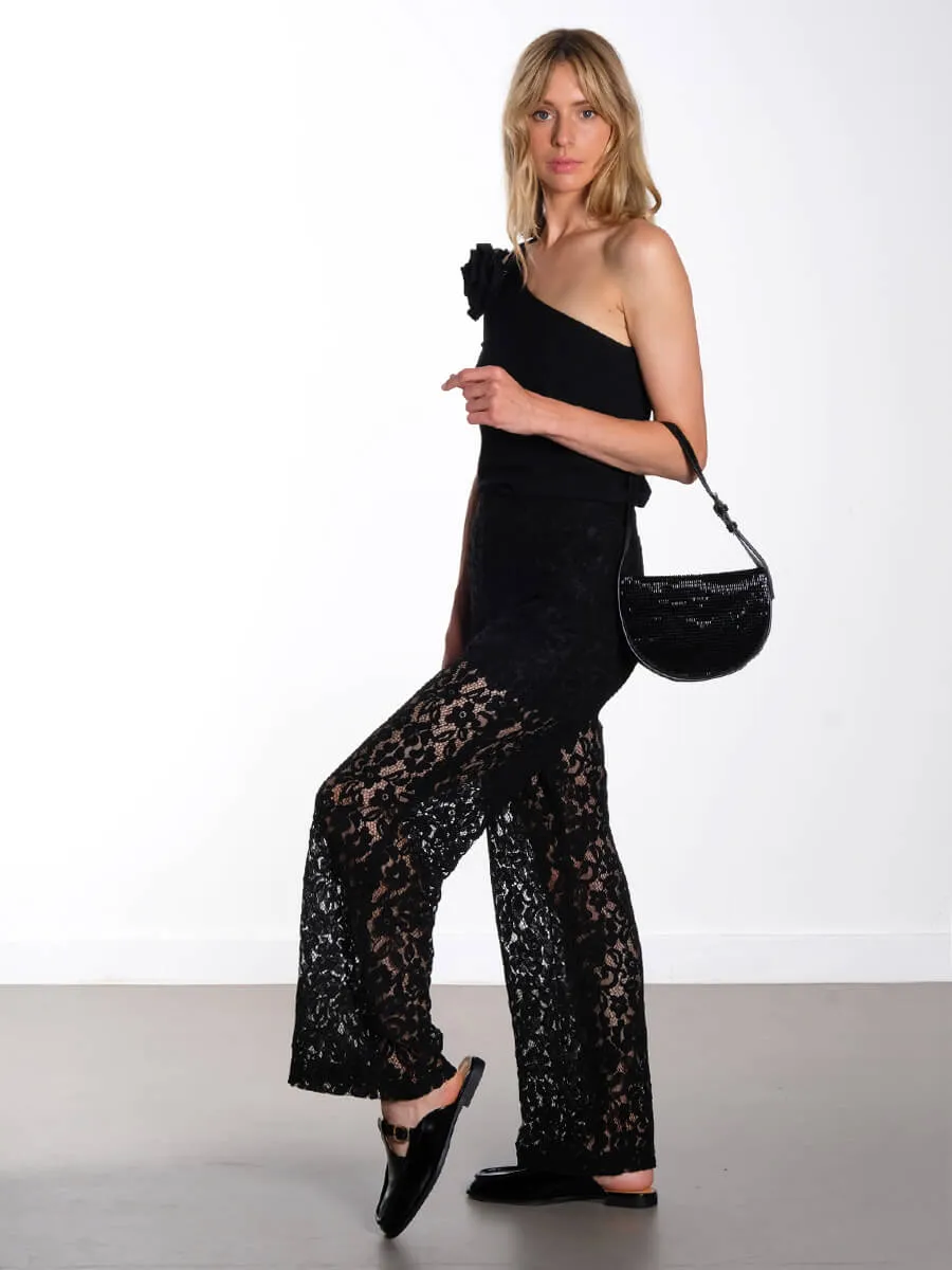 Ritta Lace Trousers - Black