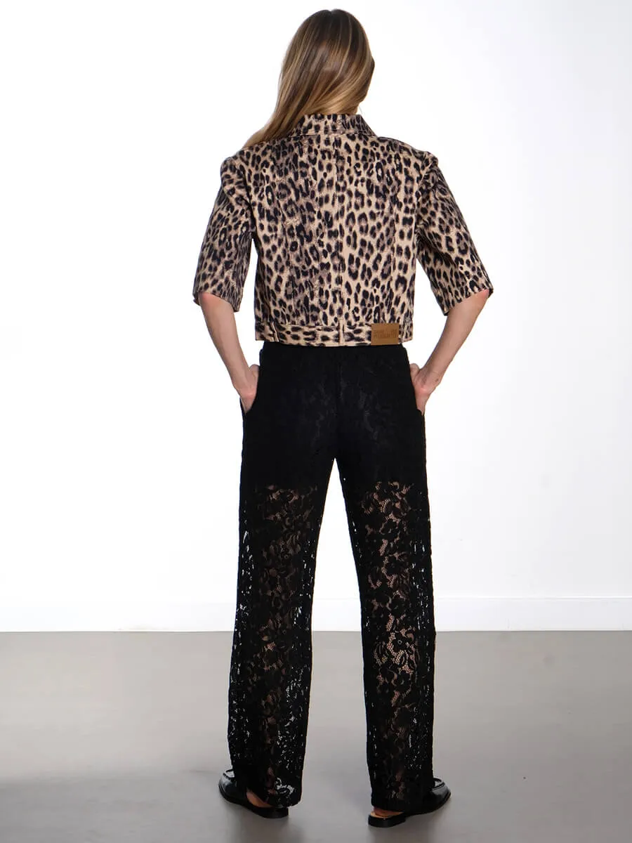 Ritta Lace Trousers - Black
