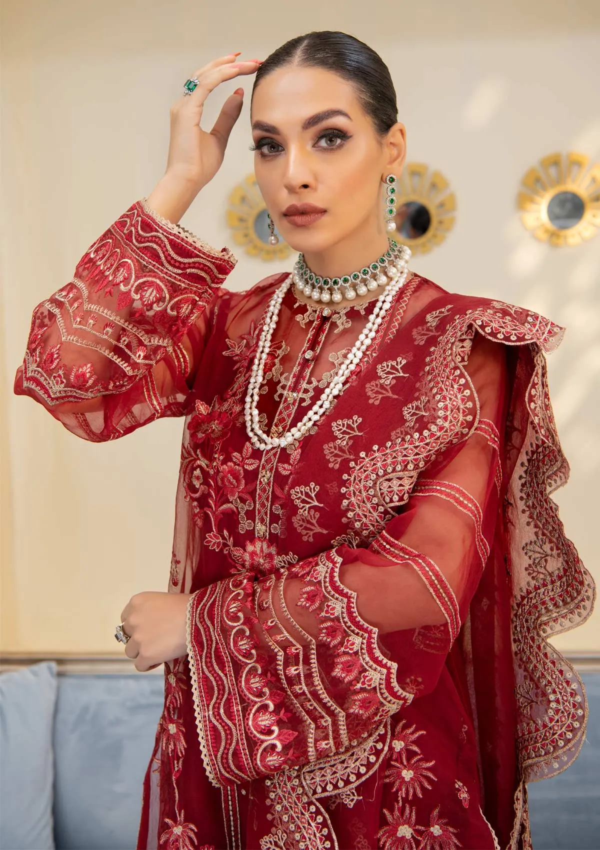 RÊVEUSE - LOOK 01 | AIK Atelier Reveuse Spring 2021 Collection - Organza & Tule | Unstitched mbroidered Organza Suits