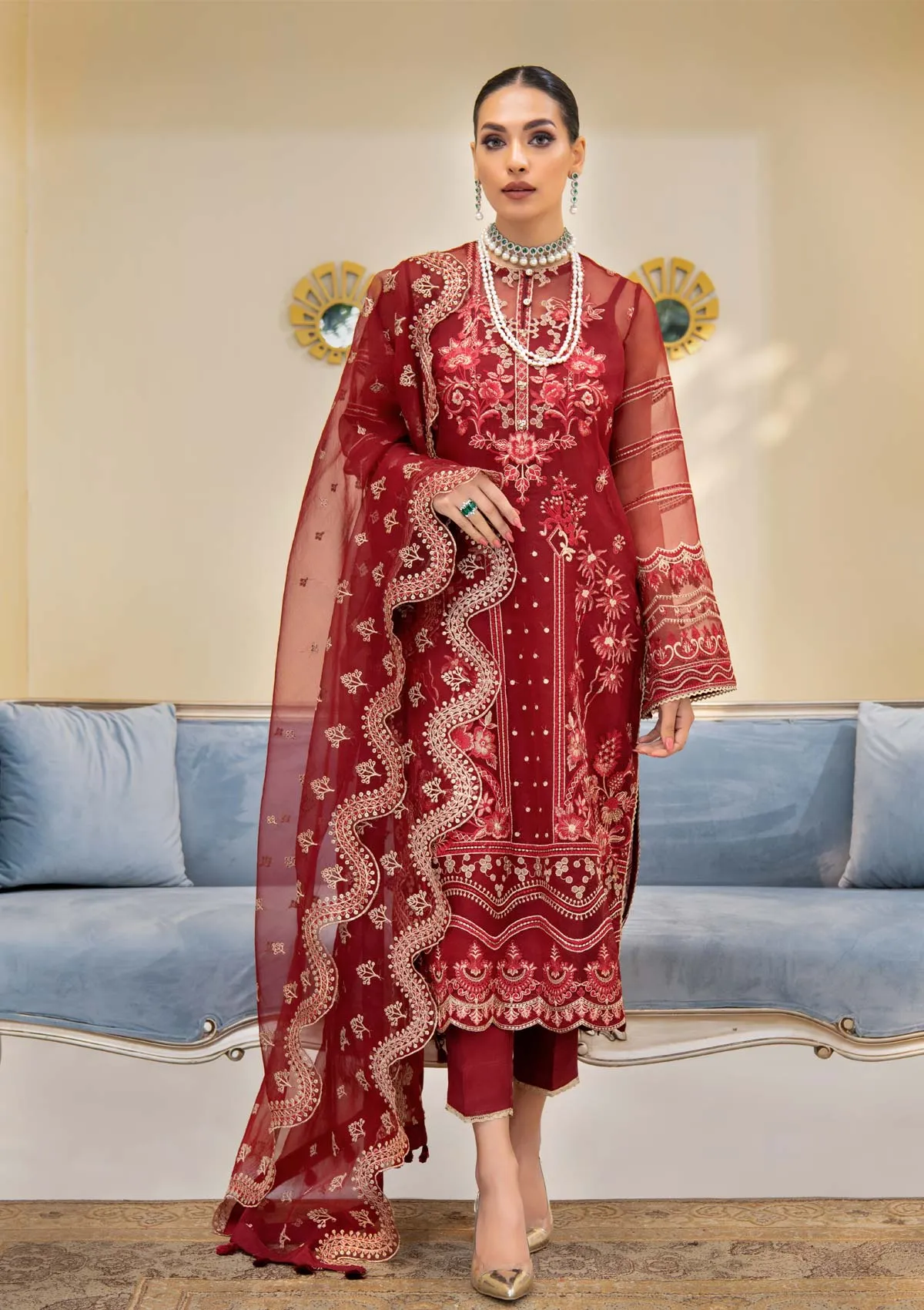 RÊVEUSE - LOOK 01 | AIK Atelier Reveuse Spring 2021 Collection - Organza & Tule | Unstitched mbroidered Organza Suits