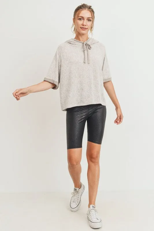 RYDER SNAKE PRINT VEGAN LEATHER SHORTS