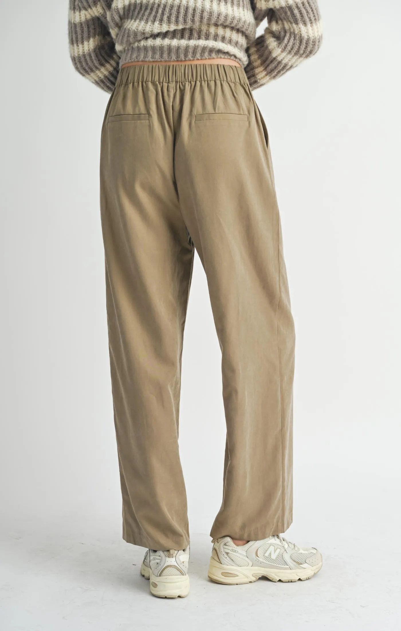 Sadie and Sage Olive Groves Front Pleat Trousers