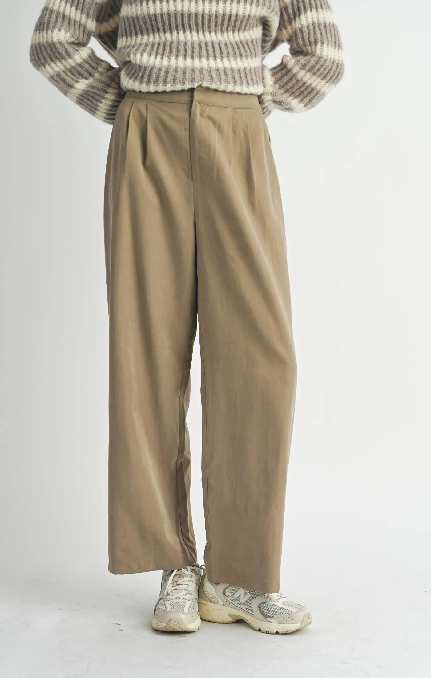 Sadie and Sage Olive Groves Front Pleat Trousers