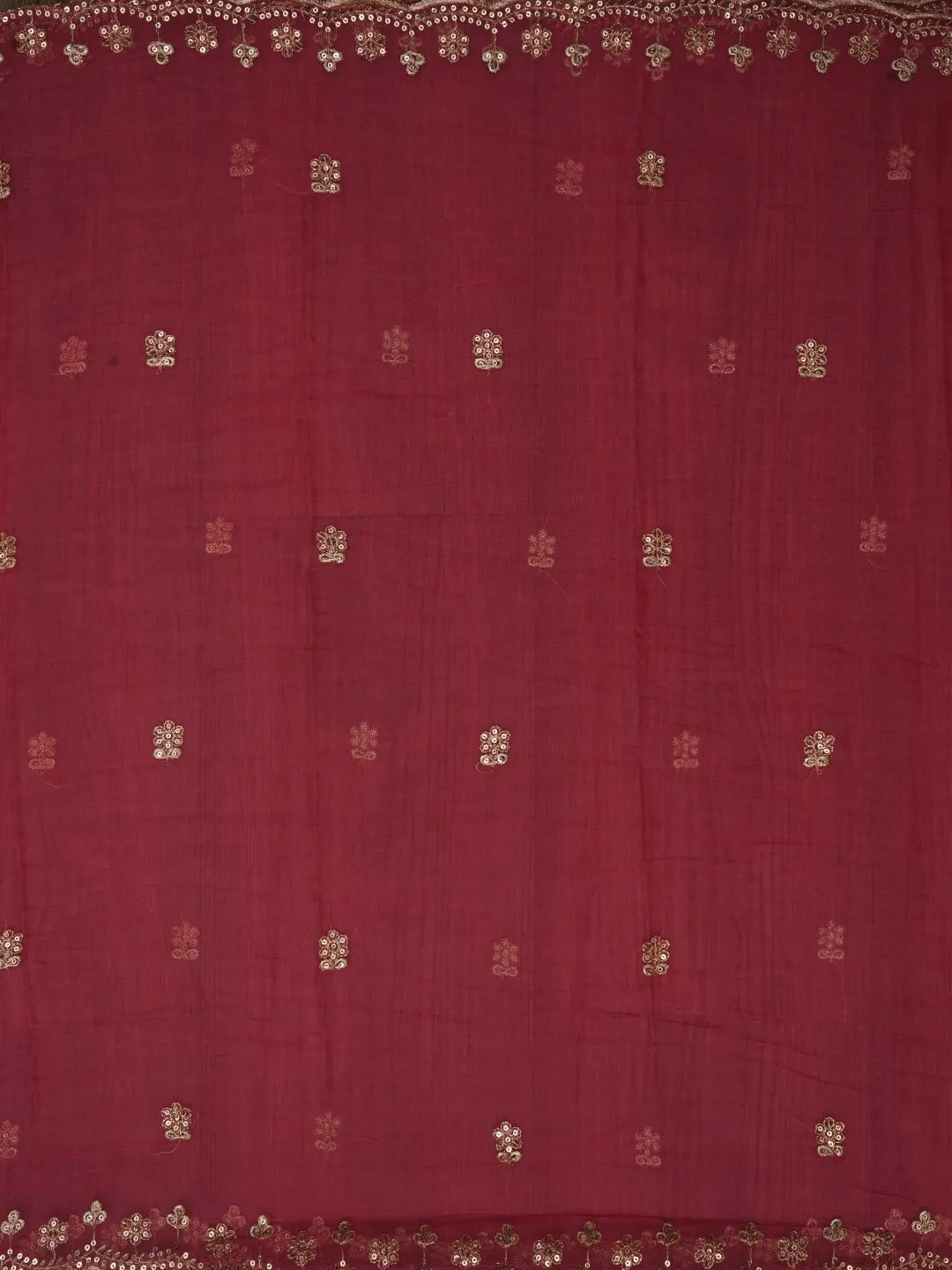 Sequin Pink Embroidered Organza Dress Material with Dupatta