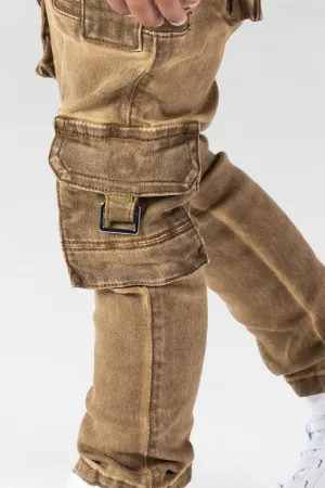 Serenede Kids TIGERS EYE Cargo Jeans (BROWN)