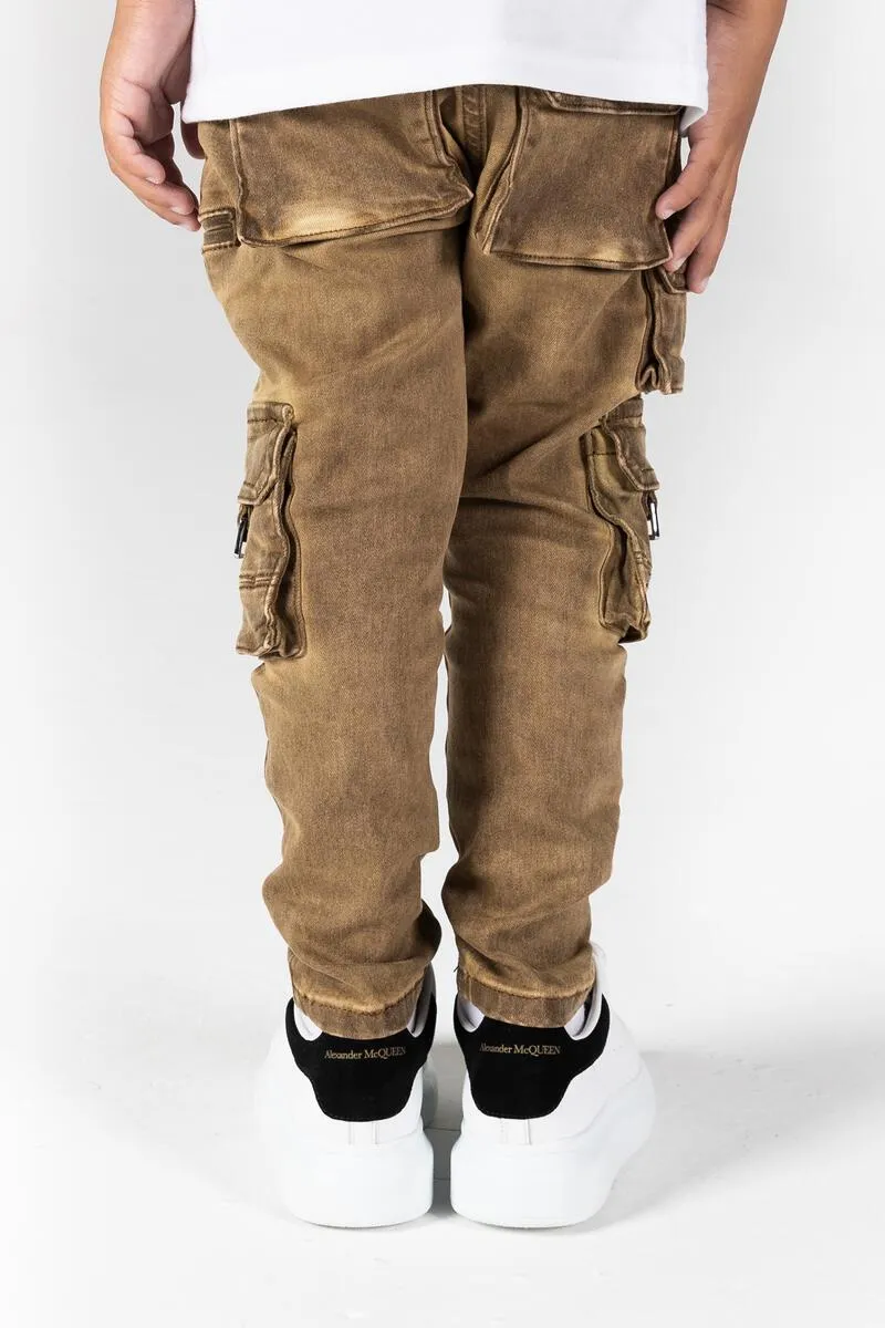 Serenede Kids TIGERS EYE Cargo Jeans (BROWN)