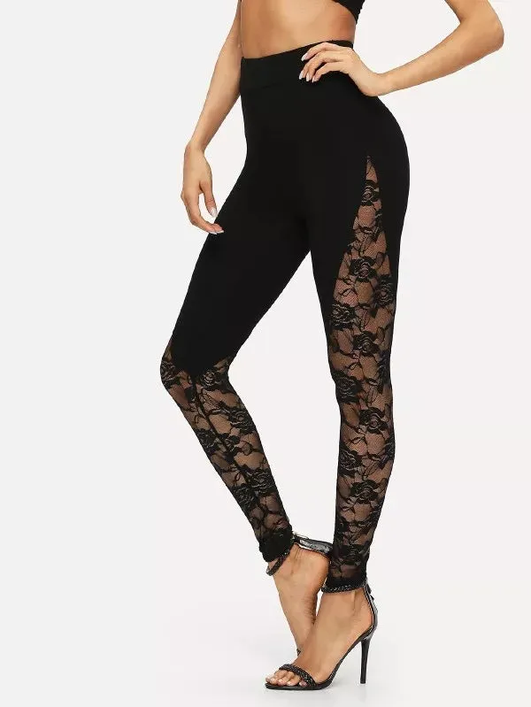 Sexy Lace Yoga Leggings Trousers