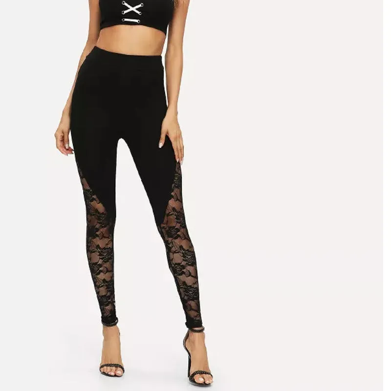Sexy Lace Yoga Leggings Trousers