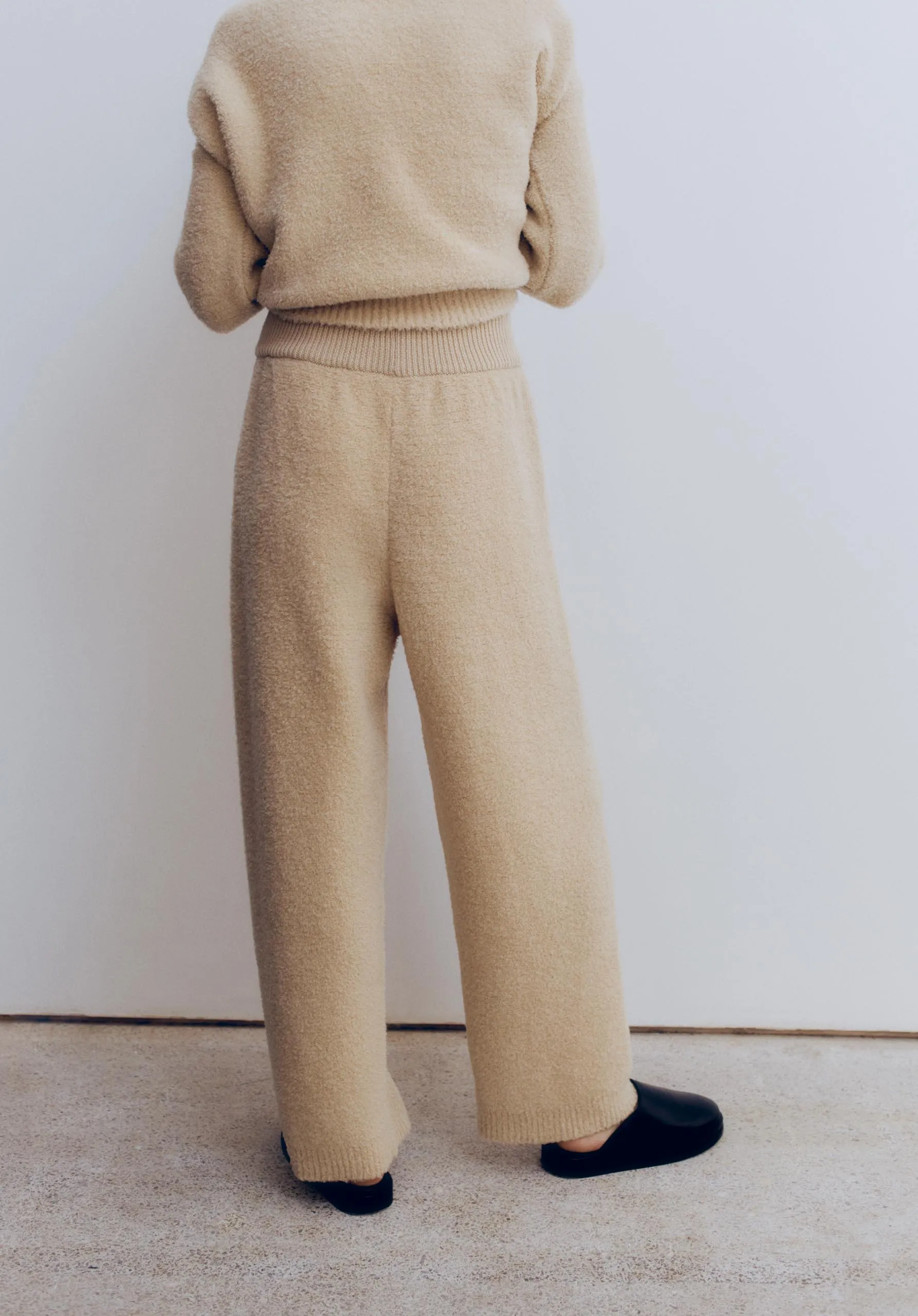 Shearling Pants, Beige