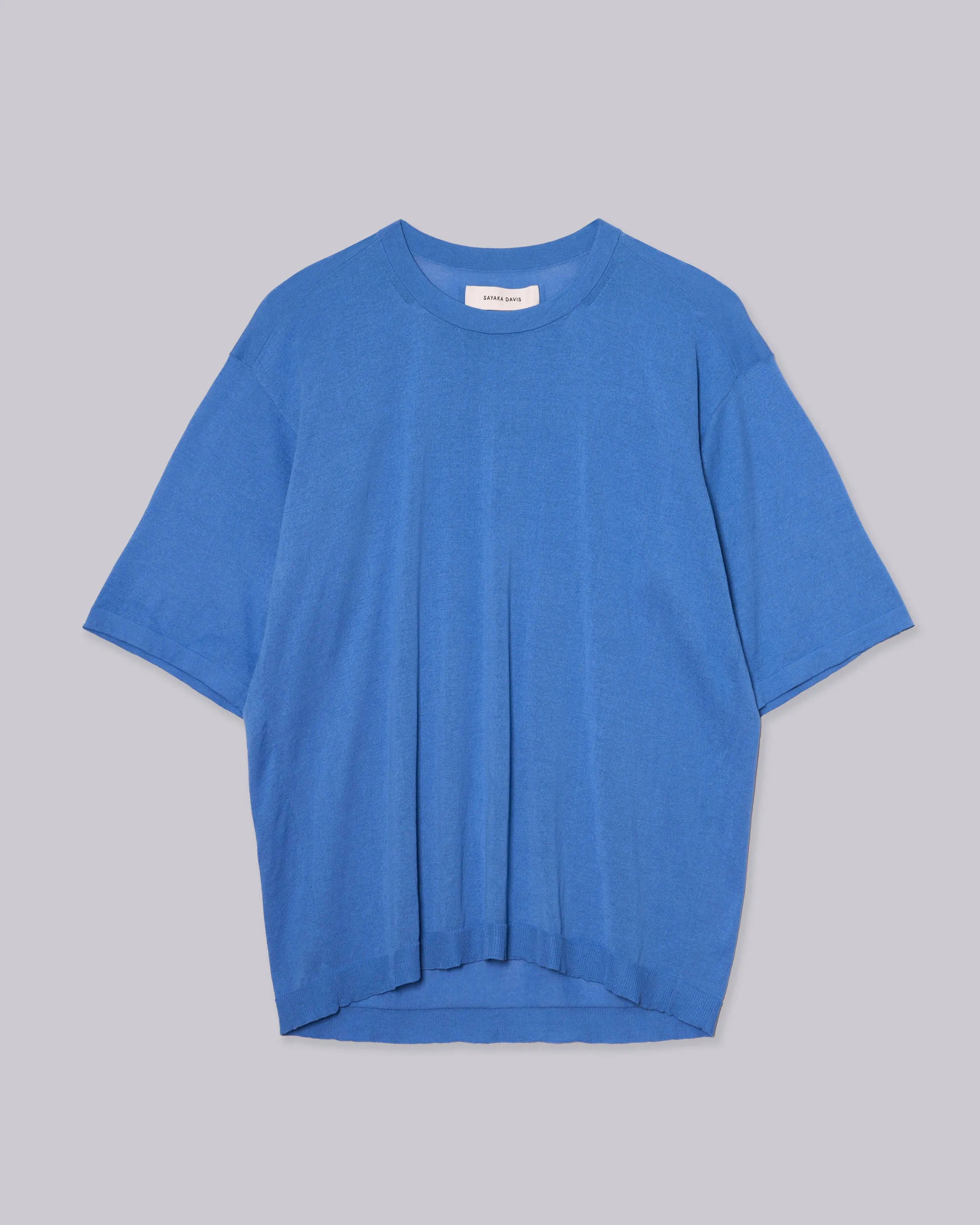 Sheer Knit Tee in Cobalt