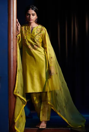 Shikha Mehta Charles Scarlet Neema Kurta Set Silk Chanderi Scarlet The Other Me Sm-Aw-05