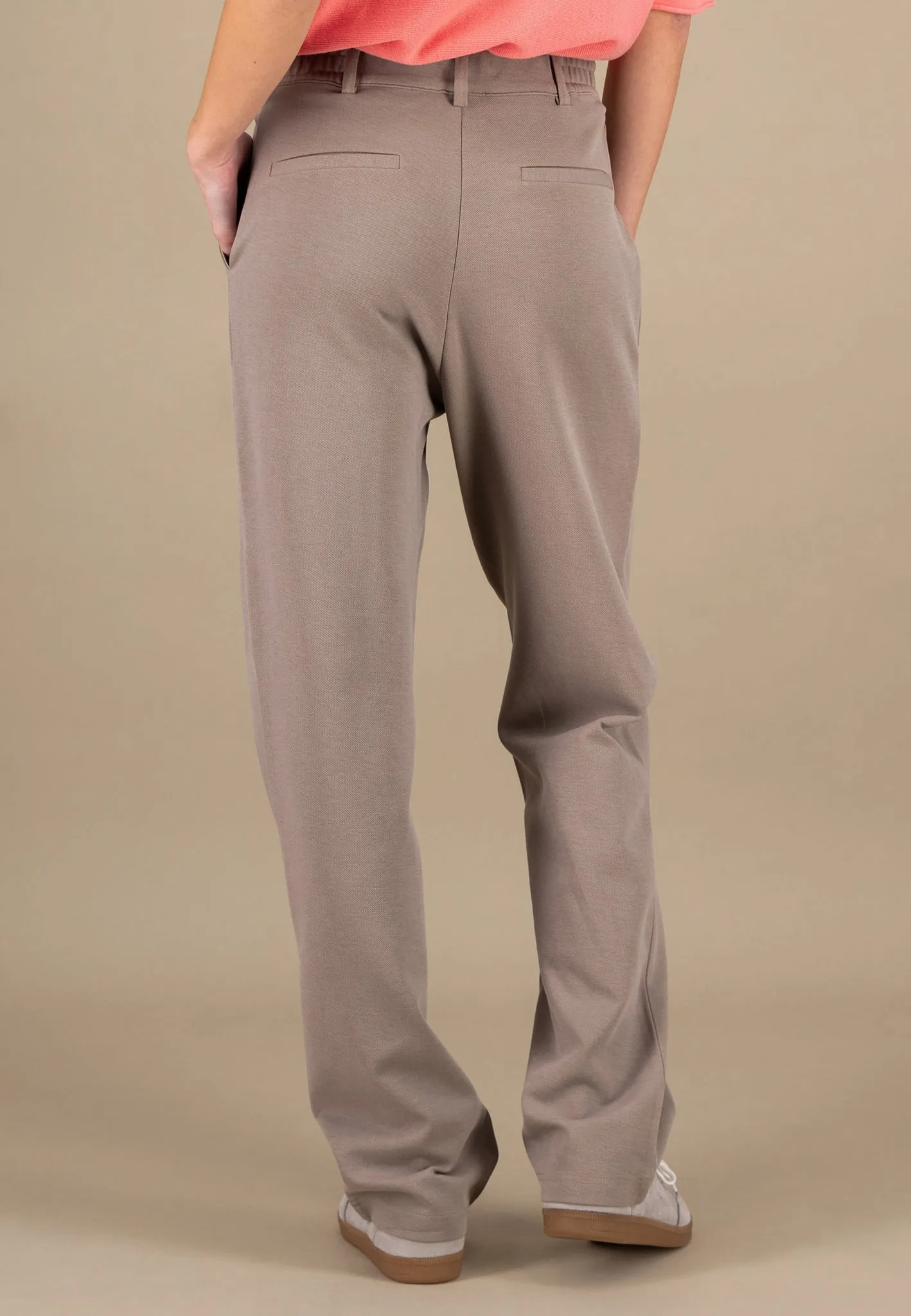 Stoffhose aus Baumwoll-Mix gerade geschnitten