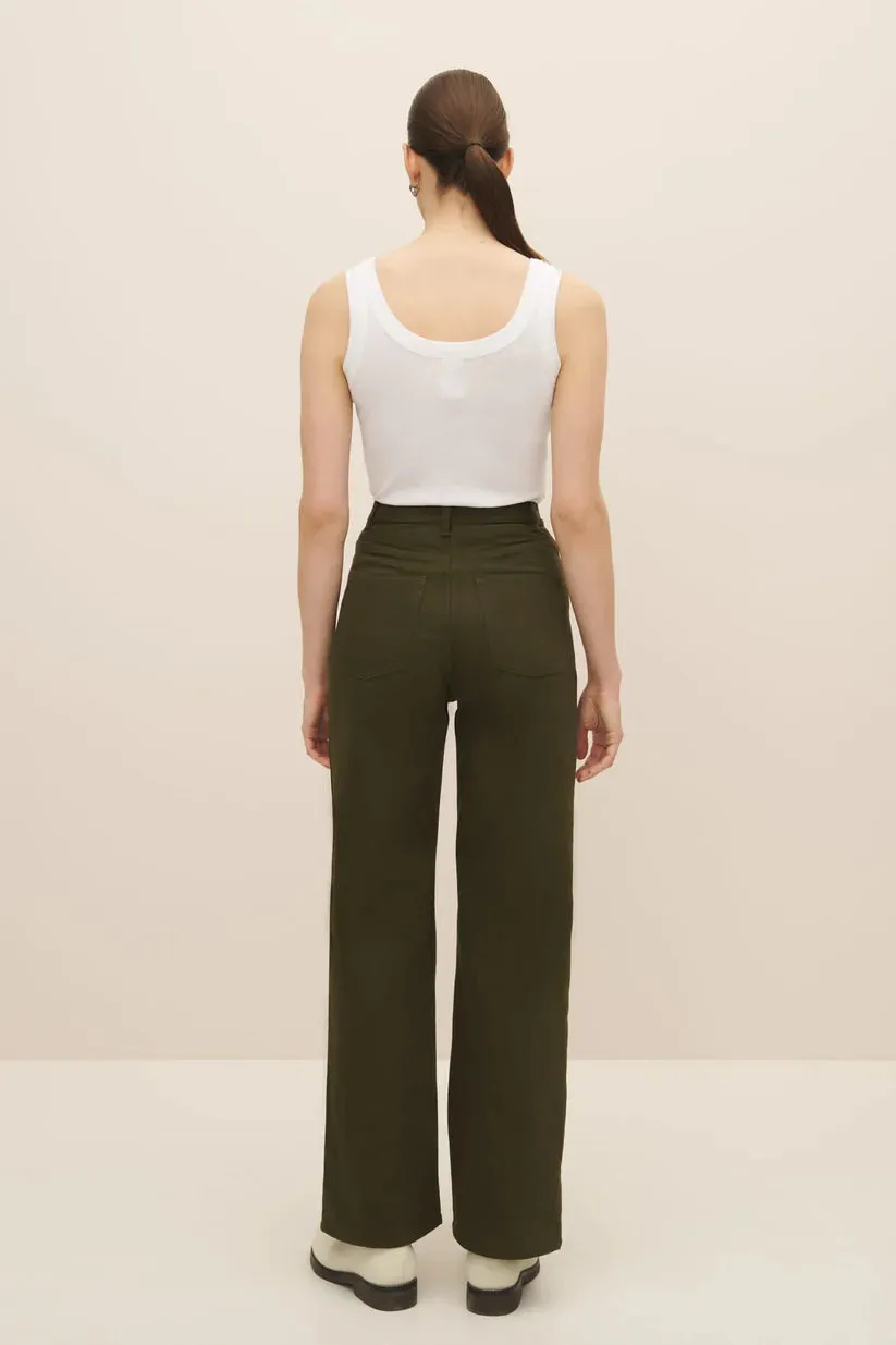 Straight Leg Jean in Khaki Denim | Kowtow