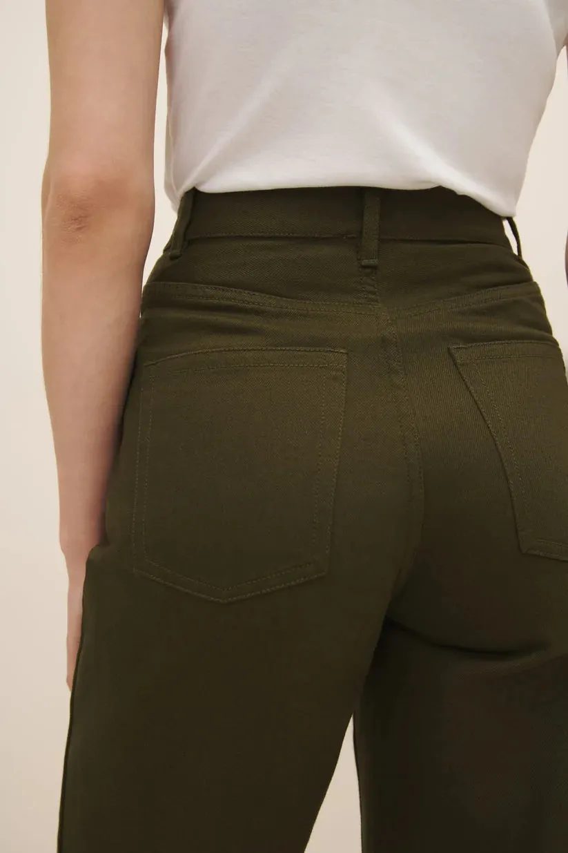 Straight Leg Jean in Khaki Denim | Kowtow