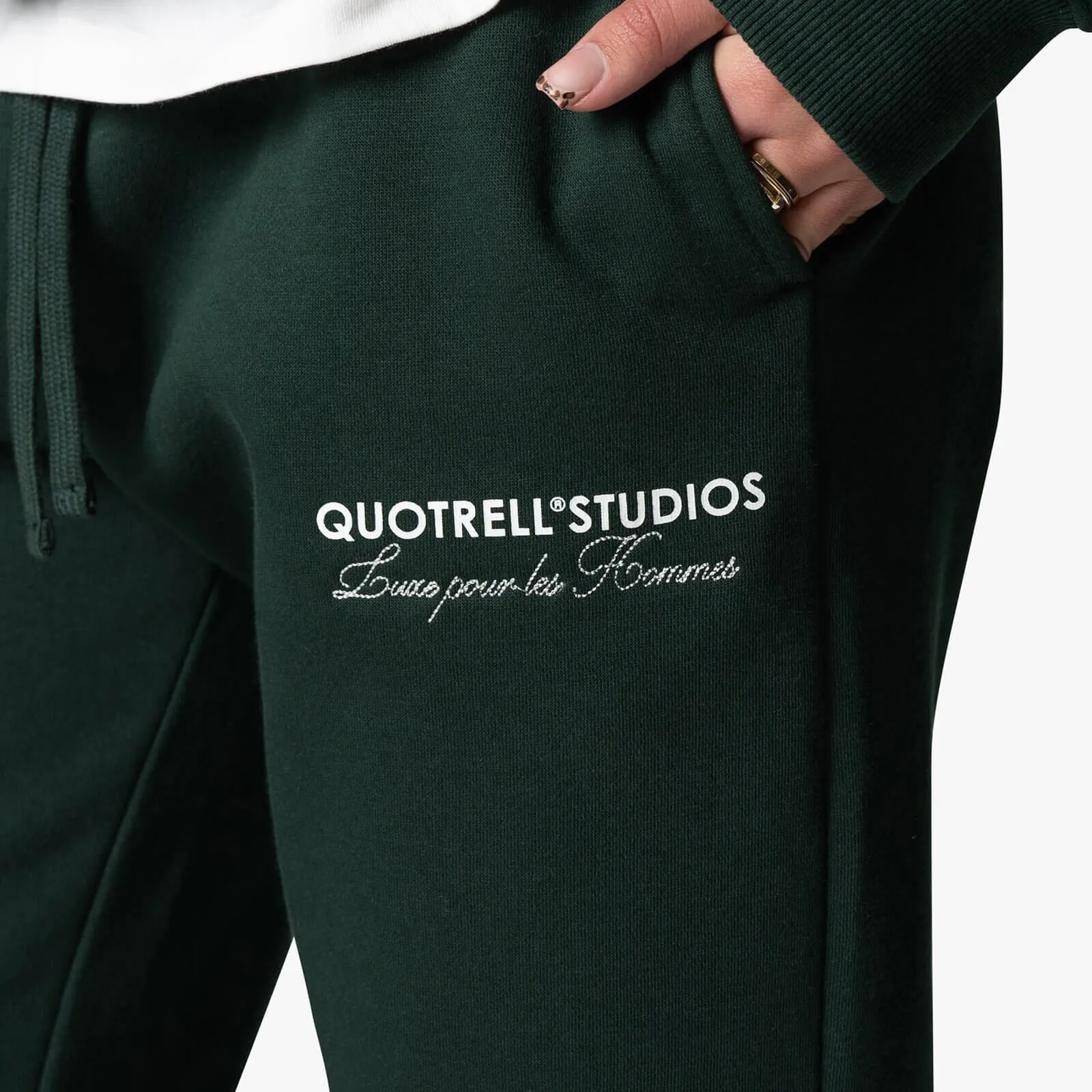 STUDIOS PANTS | PETROL/WHITE