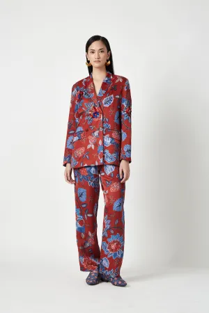 Summer Pants Linen Satin Tawau Printed-Fashion Edit Java 3-2JV-115A-Payal Pratap