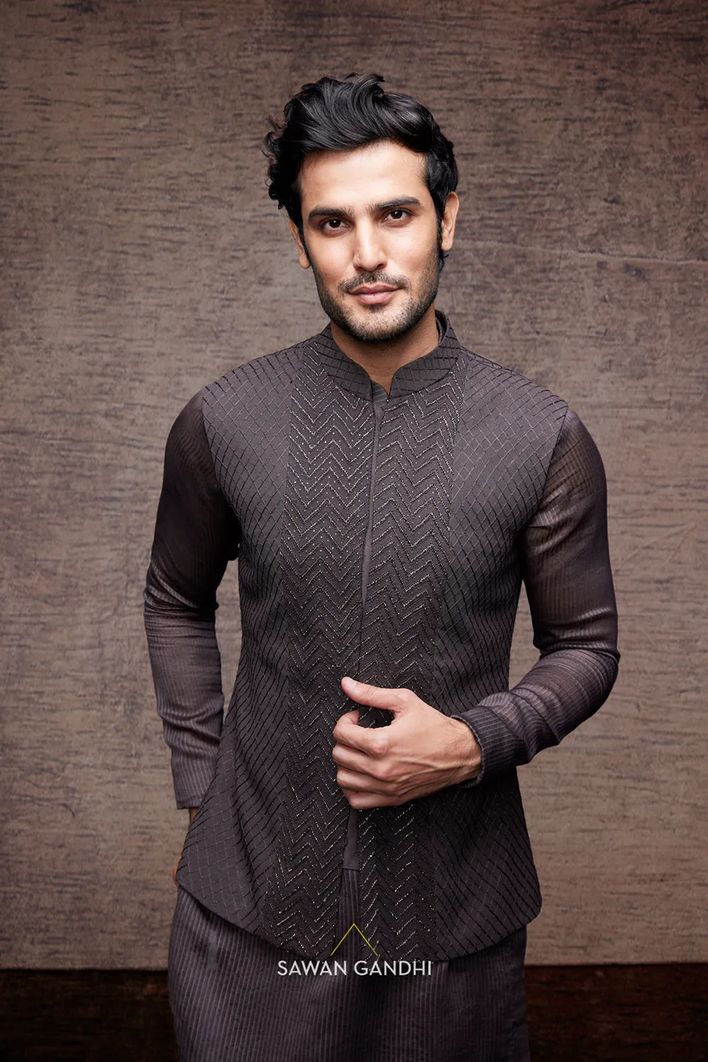 Taupe nehru set