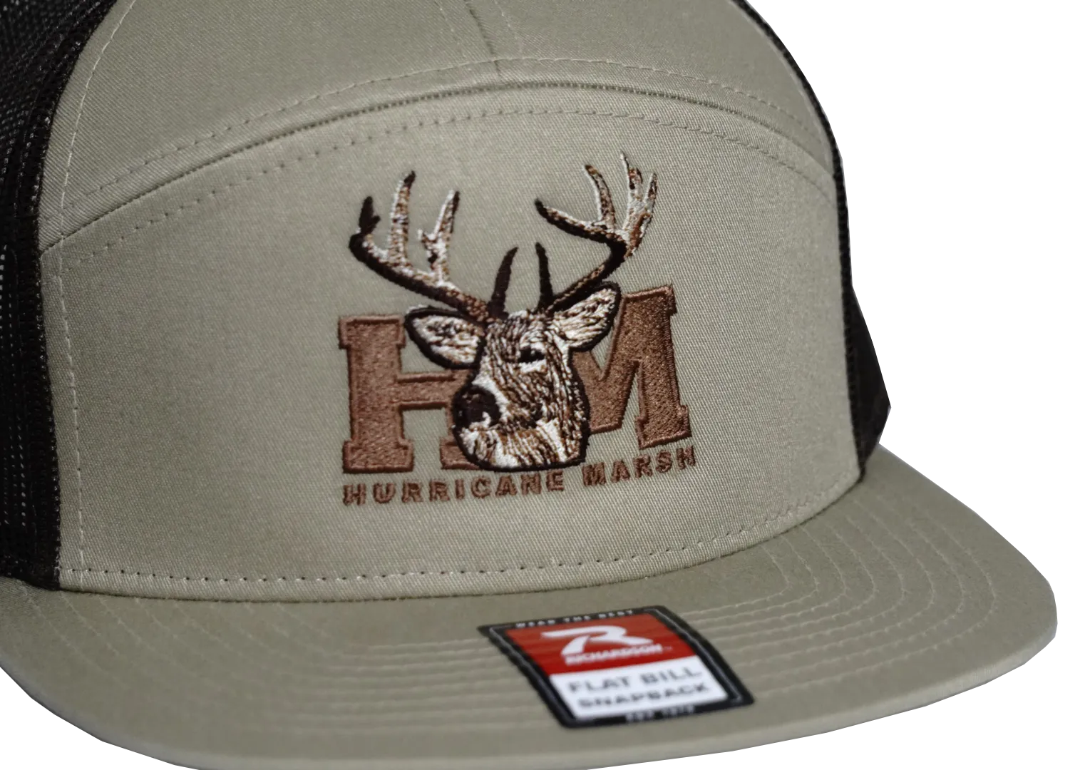 The Trophy Buck Khaki/Brown Richardson 7 Panel Hat