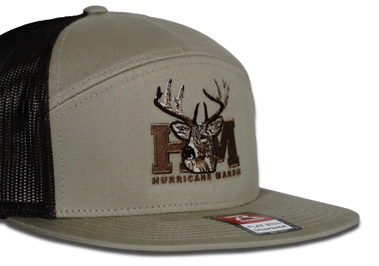 The Trophy Buck Khaki/Brown Richardson 7 Panel Hat