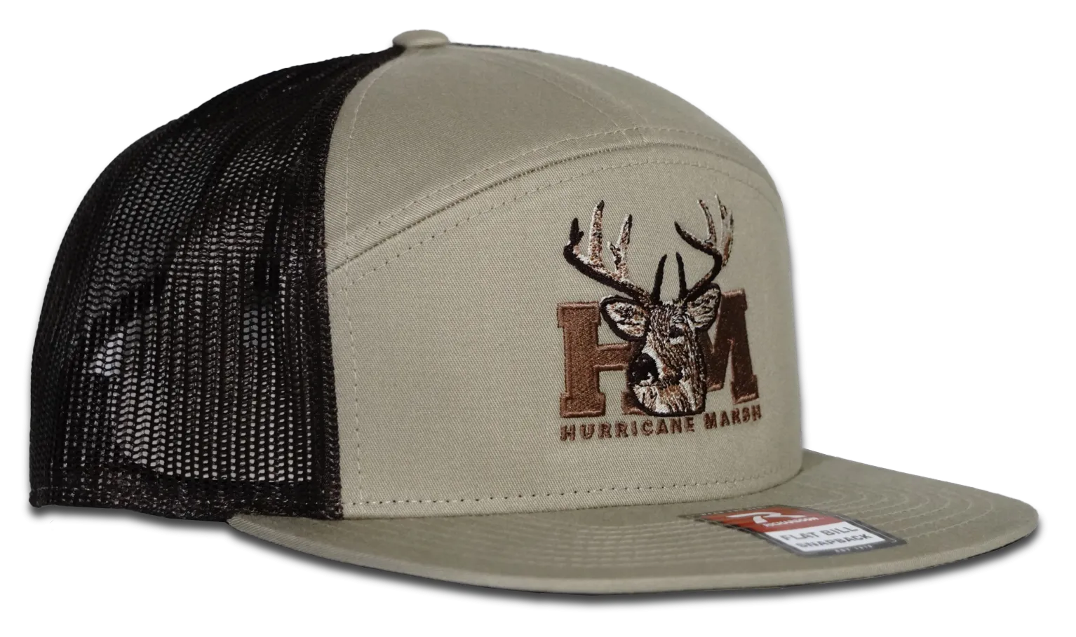 The Trophy Buck Khaki/Brown Richardson 7 Panel Hat