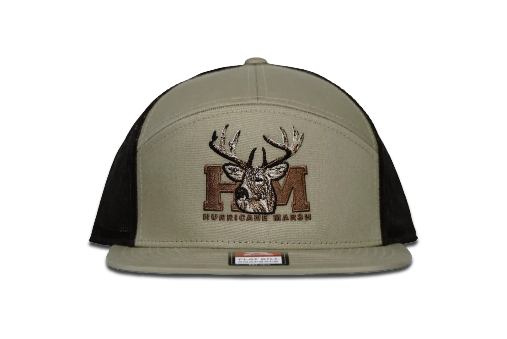 The Trophy Buck Khaki/Brown Richardson 7 Panel Hat
