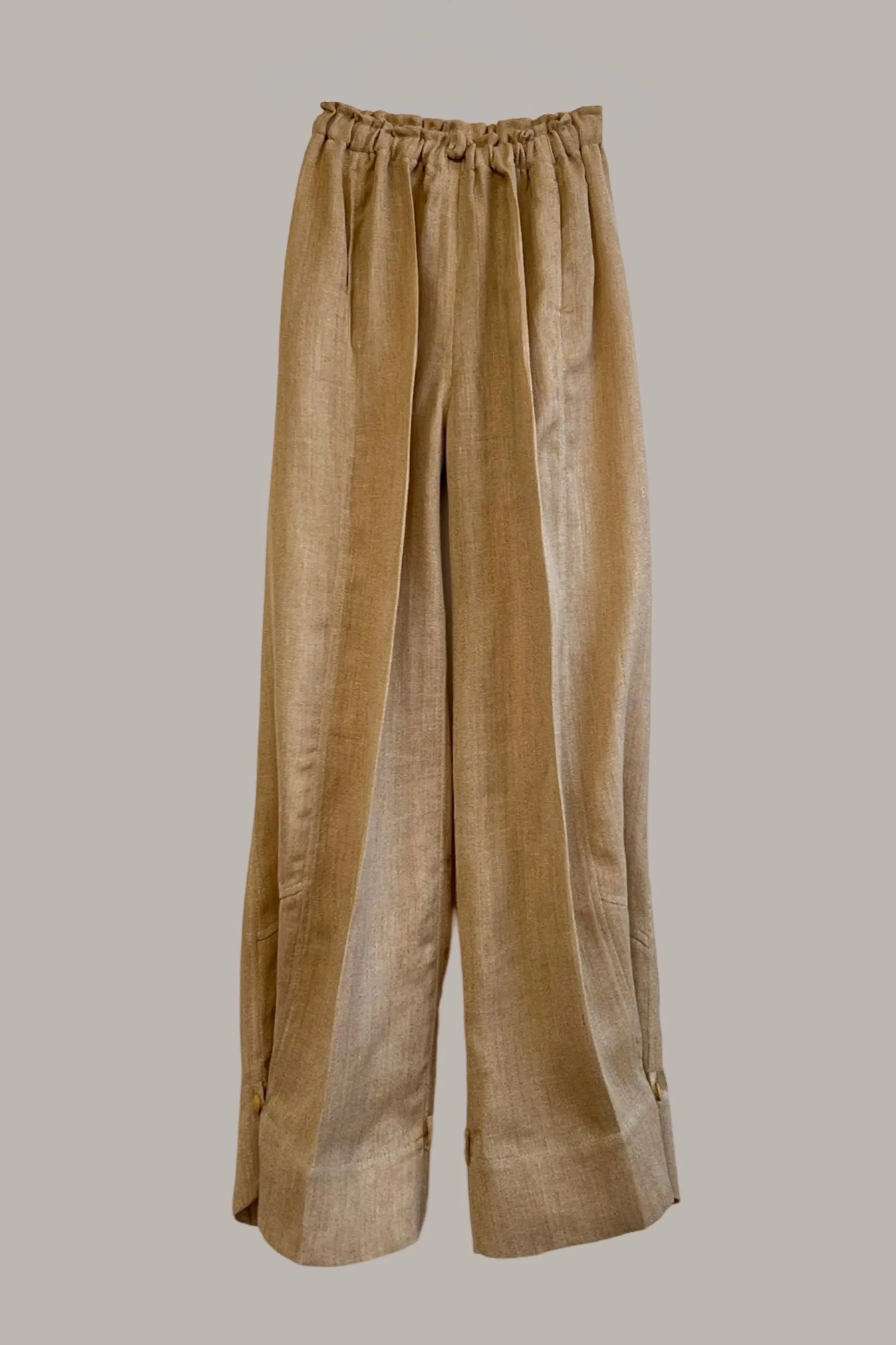 Transformer Trouser Burlap Sand Pebble Linen