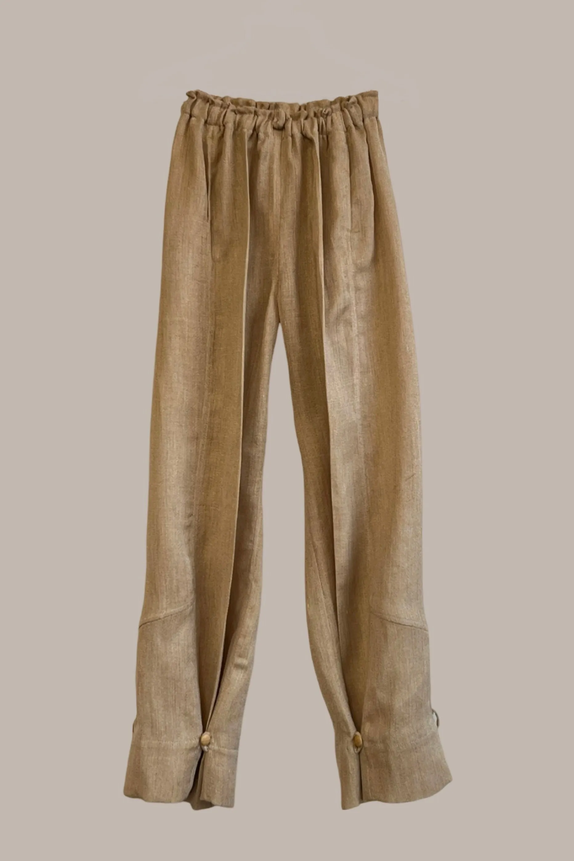 Transformer Trouser Burlap Sand Pebble Linen