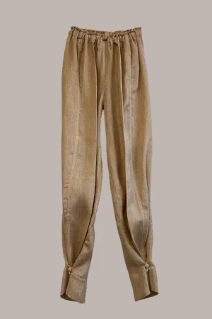 Transformer Trouser Burlap Sand Pebble Linen