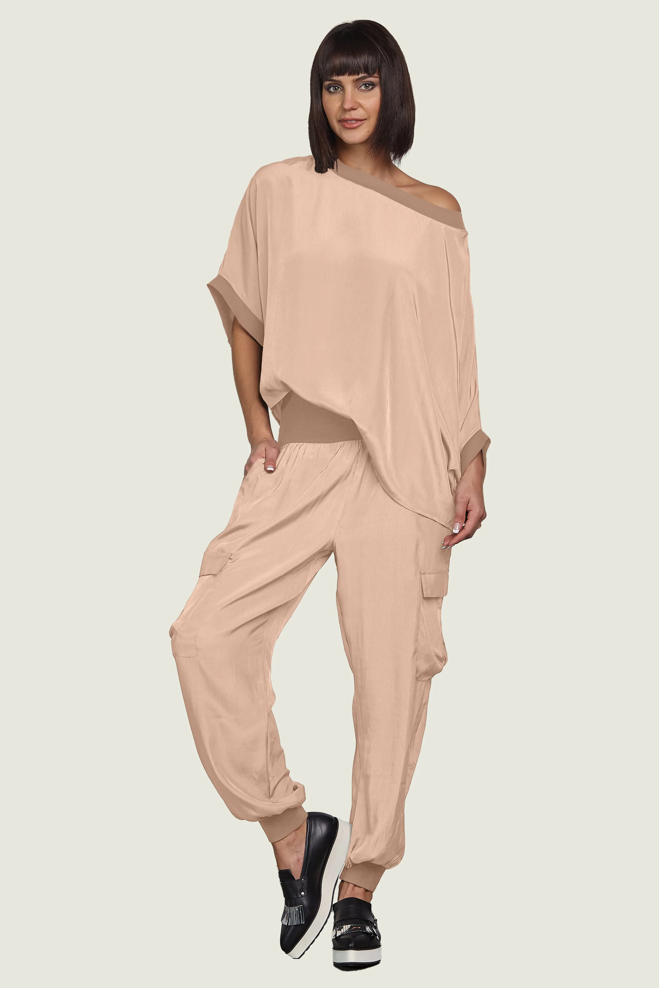 Washable Silk Bateau Top