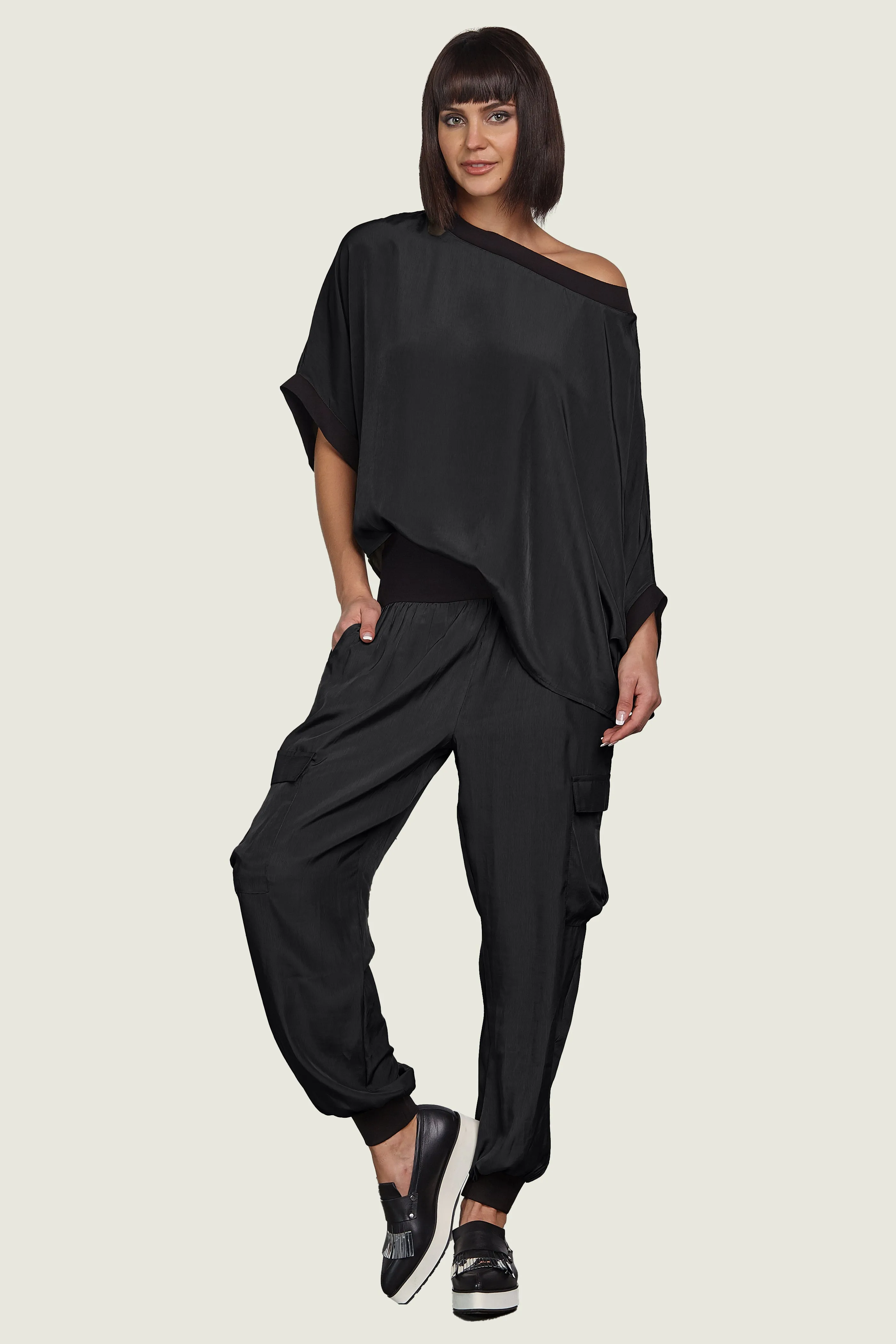 Washable Silk Bateau Top