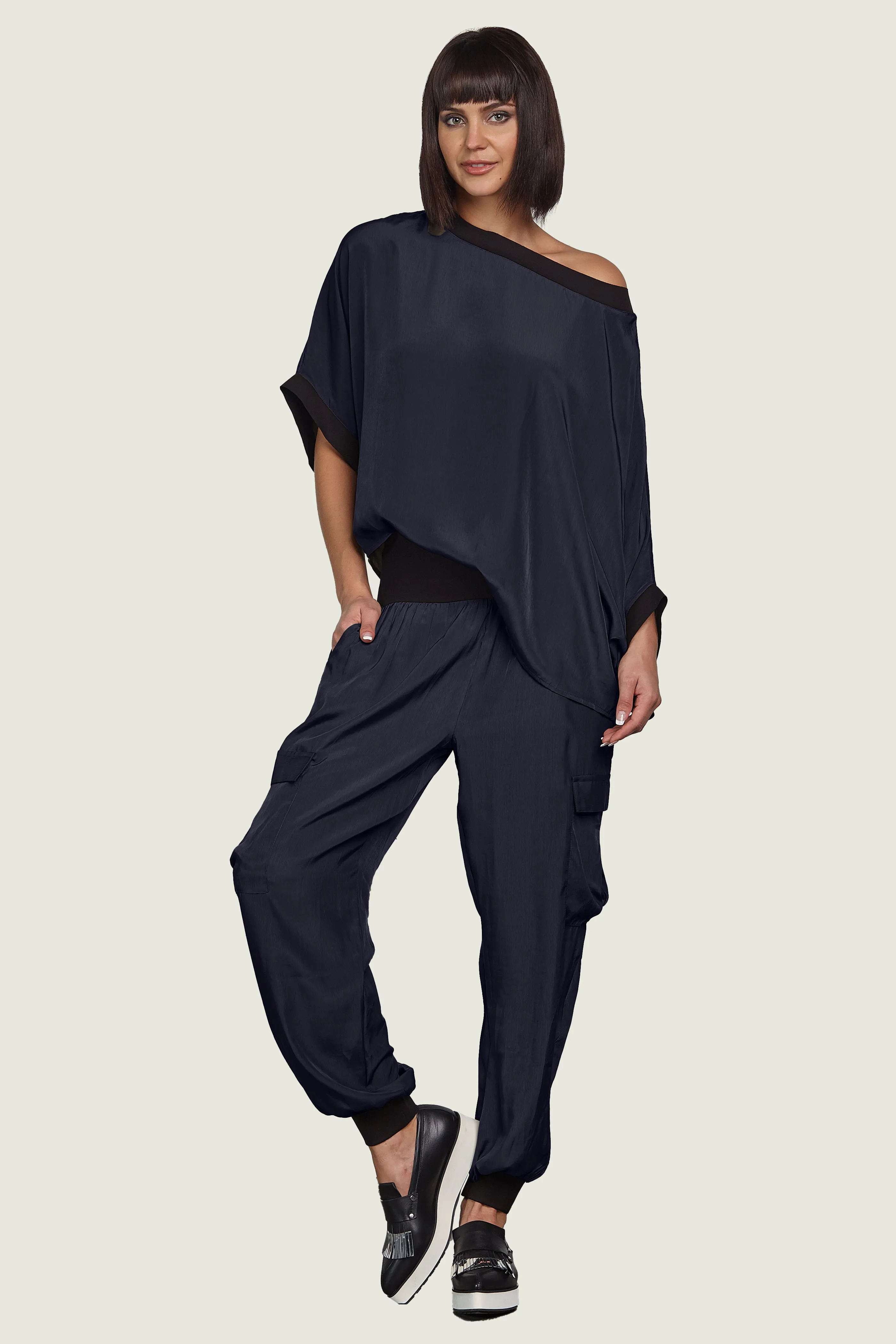 Washable Silk Bateau Top