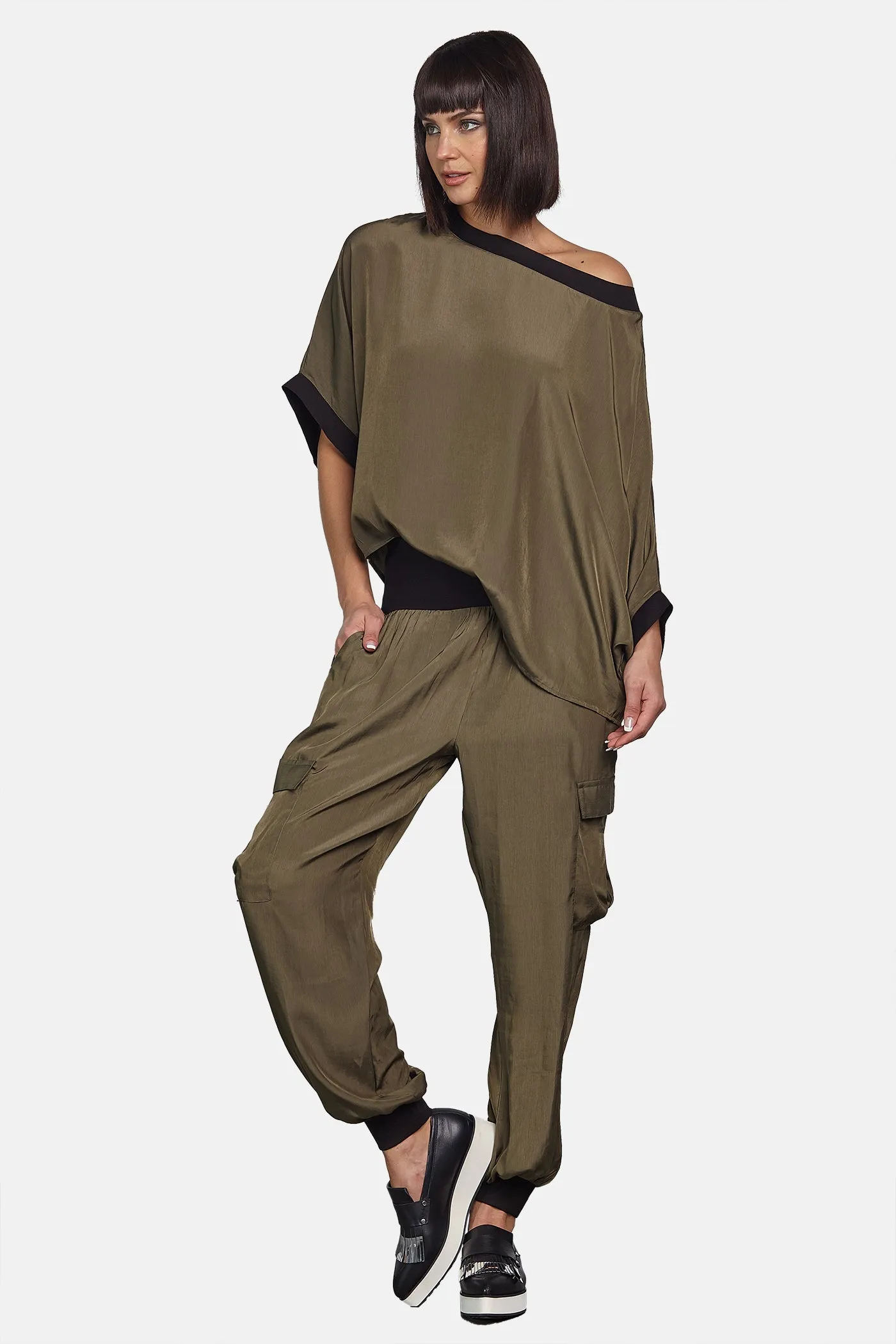 Washable Silk Bateau Top