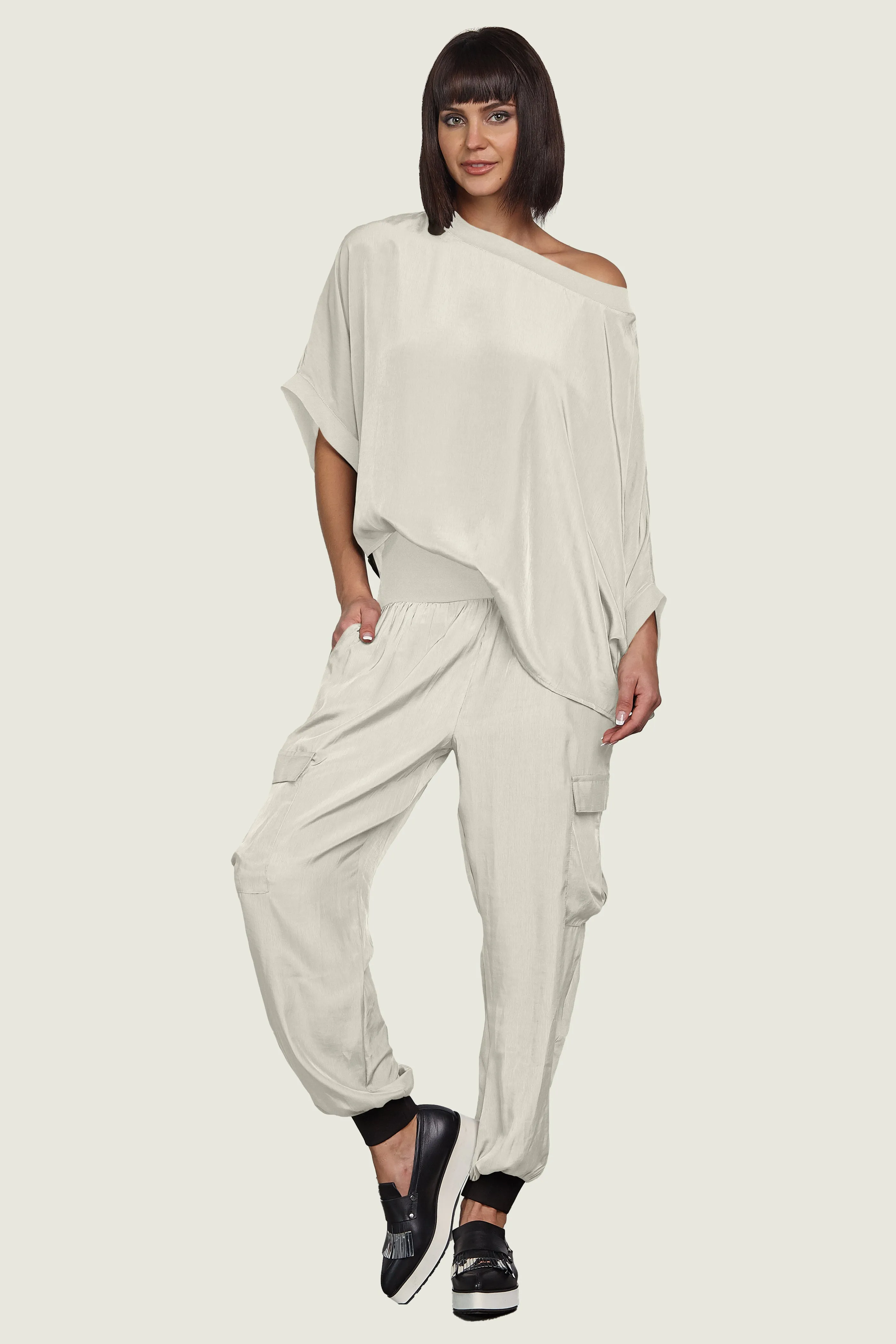 Washable Silk Bateau Top