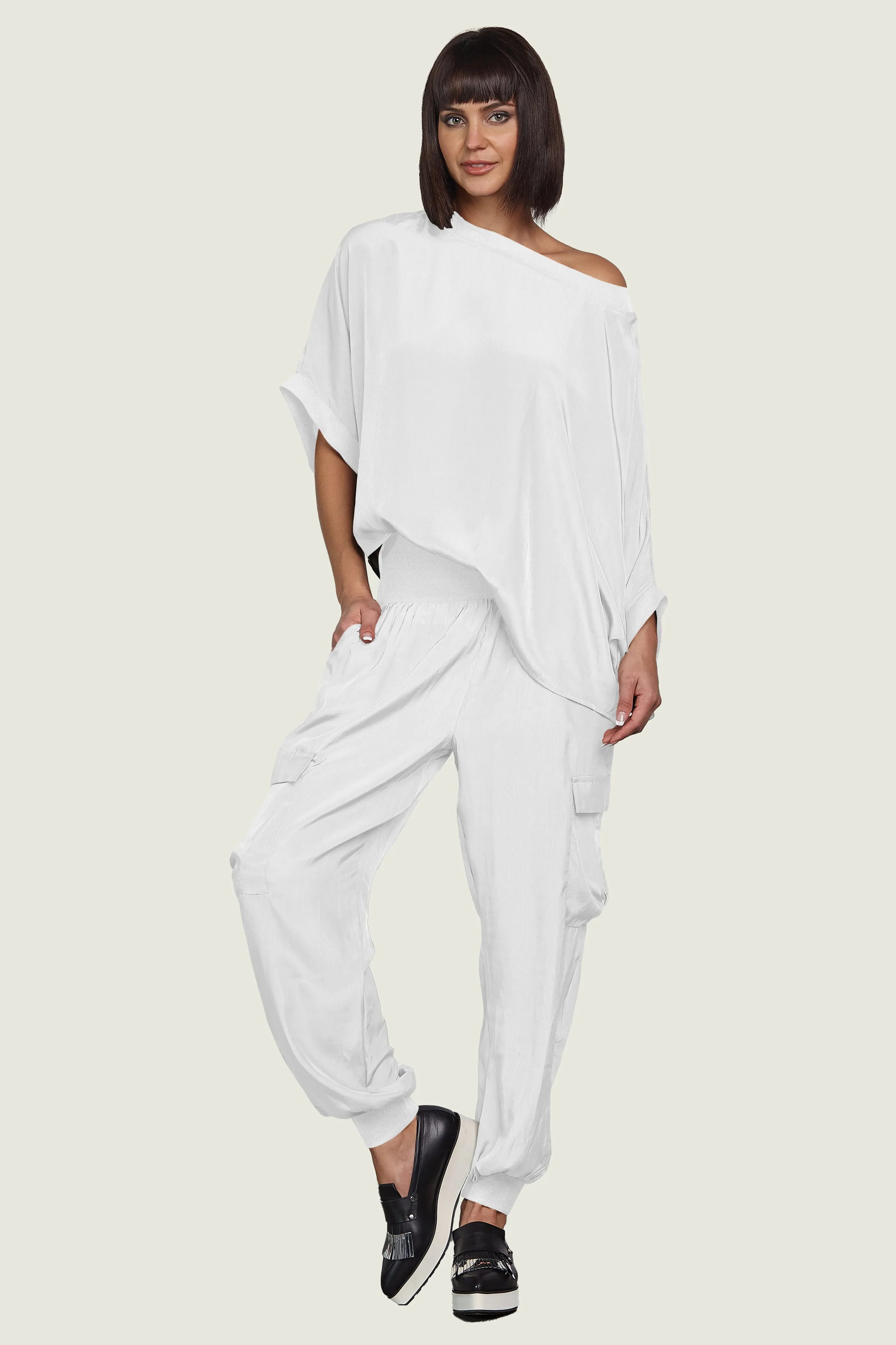 Washable Silk Bateau Top
